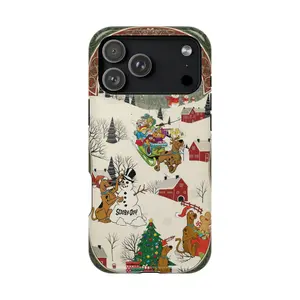 Scooby Doo Phone Case - Christmas Scooby Doo Cartoon Protective Cover, Gift for Her, Gift for Him, many background, Cartoon Phone Cover for iPhone 17 16 15 14 13 12 11, Christmas