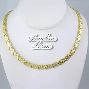 Collar xoxox size 18 laminado 14k capas Oro Real Uso Diario