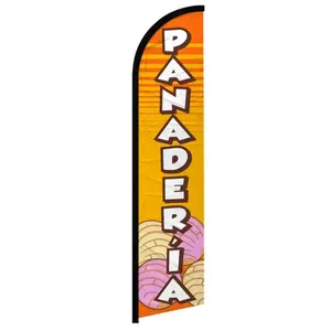 Windproof Curved Panaderia Banner Flag, Festive & Party Supplies Backdrop for Home Decor