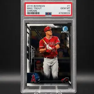Mike Trout 2016 Bowman Chrome Baseball Card