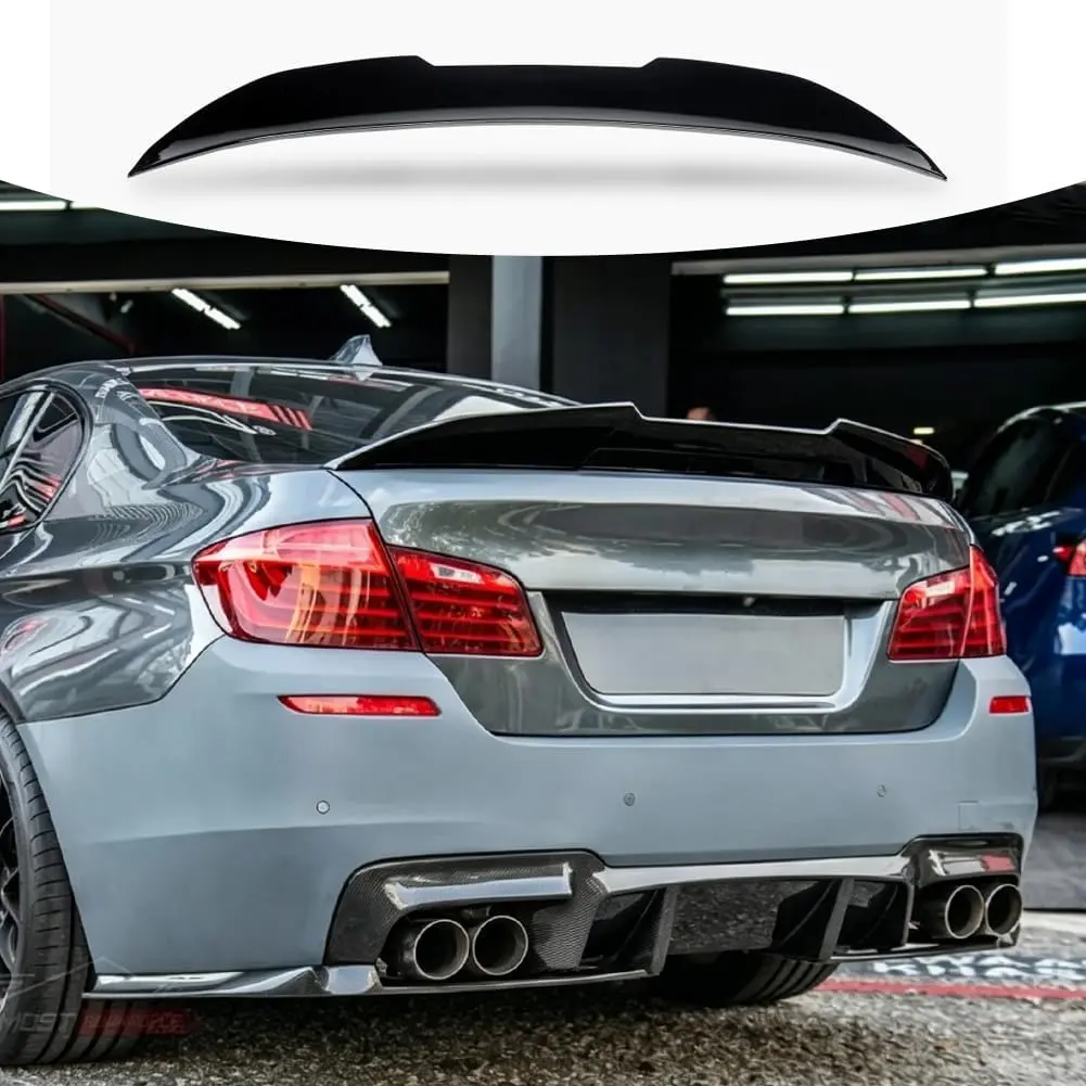Glossy Black ABS Rear Spoiler Wing Lip - Vehicle-Specific Fit for BMW 5 Series F10 & M5 F10 2010-2016 Trunk Tail Lid