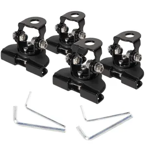 4PCS Universal LED Light Bar Mounting Brackets - Adjustable Hood Pillar Mounts, Led Work Light Mount Bracket Clamp Holder for Off-Road Jeep, Truck,  No Drill Install car pickup truck led  hood  lights offroad  lights truck  light  strip truck  light