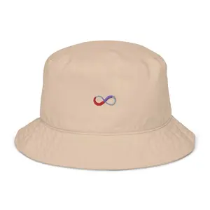 Autism Rainbow Symbol Bucket Hat Organic Cotton