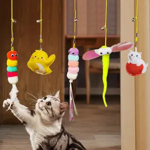 Random Cat Hanging Cat Toy Hanging Door Elastic Rope Cat Stick Feather Pet Supplies For Cats And Dogs