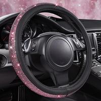 Pink Diamond on Velvet Steering Wheel Cover