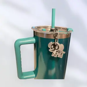 Elephant Straw Buddy | Cute Hanging Cup Charm