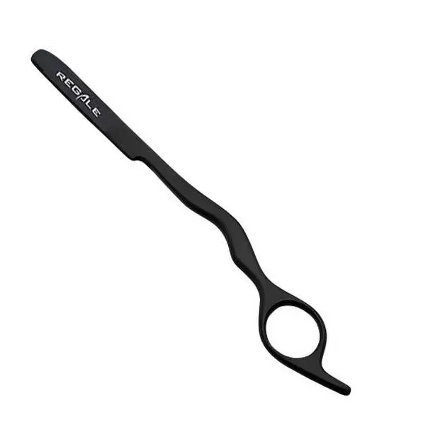 Regale Personna Long Blade Razor Blade Holder With Straight Handle, Stainless Steel, Straight Razor, All, Ergonomic, Balanced For Optimal Control, Traditional, Resin, Balanced Weight Distribution, Replaceable, Resin Grip, High-Quality Resin