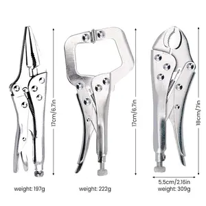 AIRAJ Locking Pliers Welding Tools Carbon Steel Pliers Industry Round Mouth Vise High Torque Fixed Clamping Hand Tools