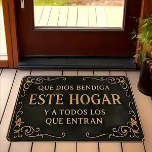 Contemporary Rug Mat, Featuring a Home Blessing Design, Suitable for Decorating Bedrooms, Living Rooms, Kitchens, And for Indoor Holiday Themes, Including Autumn, Summer, Halloween, Thanksgiving, And Christmas.