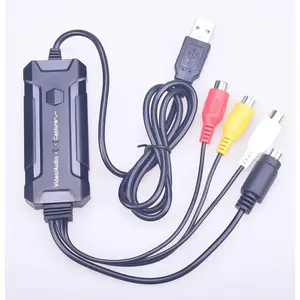 Usb 2.0 Video Capture Card  Vhs To Digital Converter Audio Grabber For Windows10/11 Digitize Tapes Hi8 Vcr Camcorder Dvd Gaming With Rca/s-video Adapter