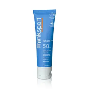 ThinkSport SPF 50 Mineral Sunscreen Daily - Gentle Fragrance Free Formula with Zinc Oxide 20% for Aging Sun Damage & Dark Spots Protection