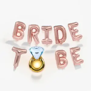 16 inch Bride to Be Letters Balloon Set with Accent Ring