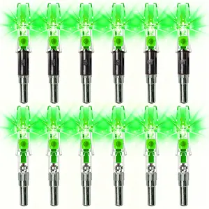 NoxDyn X Lighted Nocks for Arrows with .204'' .233'' .244'' .248'' Inside Diameter H S GT Bushings High Visibility Red Blue Green Lights ON Off Switch for Archery
