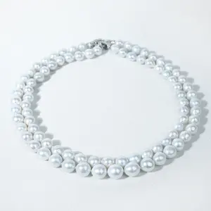 LYA023-50 9-11mm Fresh Water Pearl Necklace for birthday/anniversary/holiday /retirement/ graduation presents