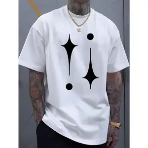 Simple And Fashionable Printed Men'S Crew Neck Short-Sleeved T-Shirt, Comfortable And Breathable Casual Sports Top, Suitable for Spring And Summer Vacation And Leisure,