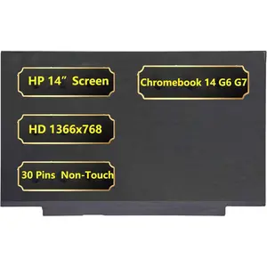 Replacement 14 inch LCD Screen for  Chromebook 14 G6 G7 Series Laptop Non- Screen  1366x768 30 Pin LCD LED Display