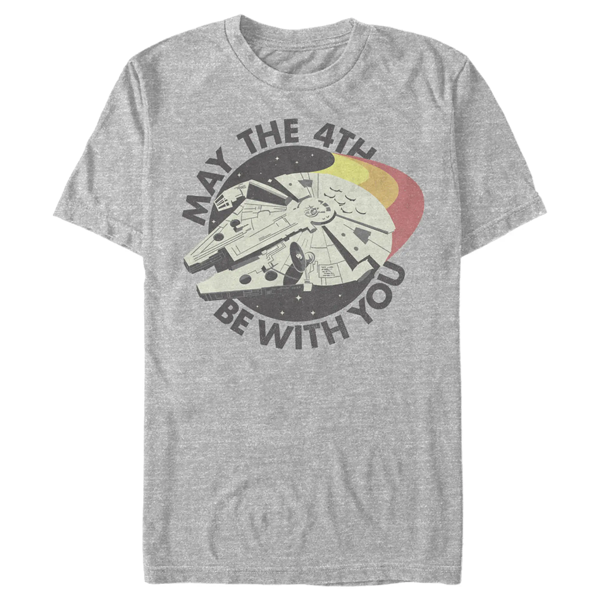 Men's Star Wars Retro Millennium Falcon May the 4th Be With You T-Shirt