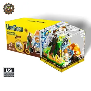 Starry (Van Gogh Ver.) Building Blocks, Buildable Model, Interlocking Block, Plastic Brick Set, Buildable Model Figures, Interlocking Block Figures