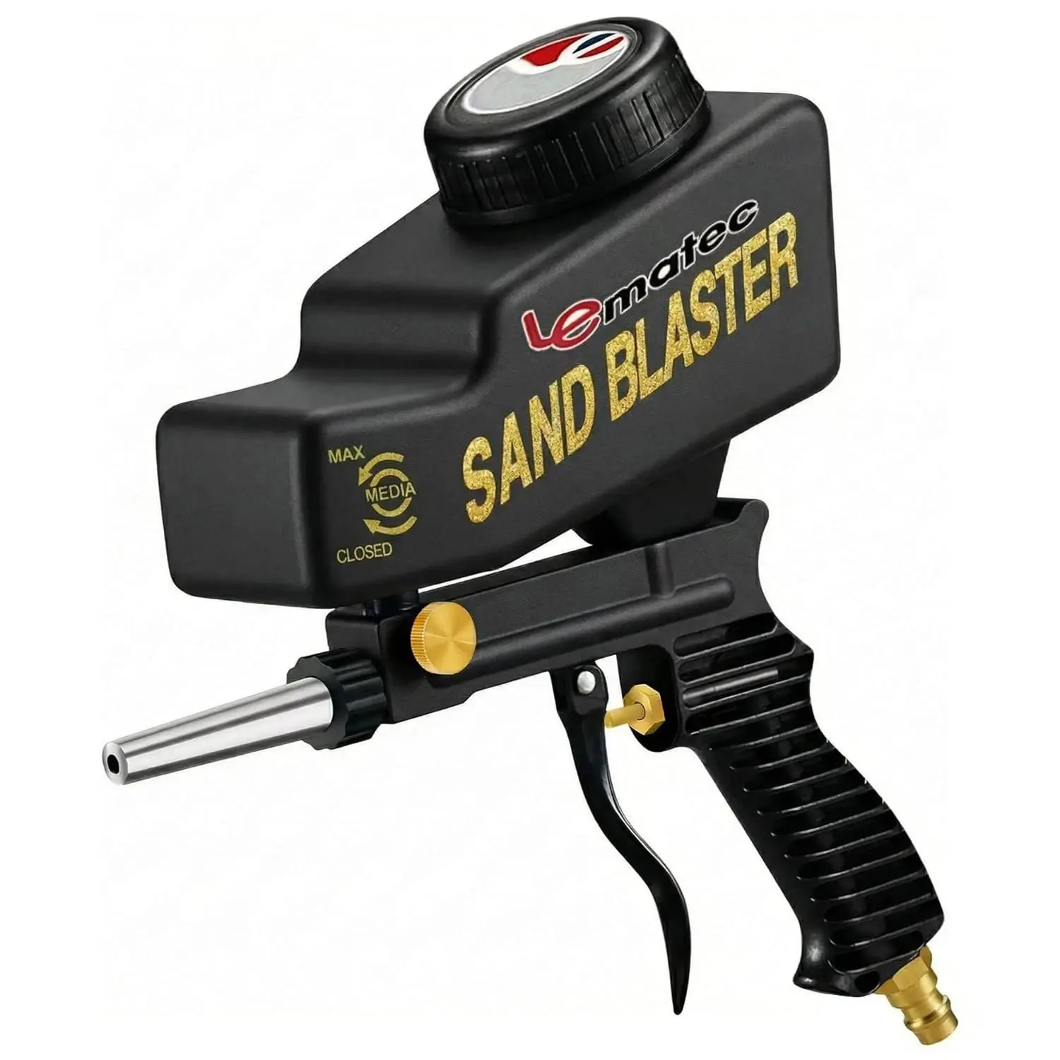 LE LEMATEC Portable Sand Blaster Gun Kit | Gravity Feed Air Tool for Rust...