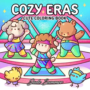 Jade Summer Cozy Eras Cute Coloring Book for Adults and Teens with Adorable Characters and Nostalgic Scenes for Relaxation Cozy Coloring Books Series