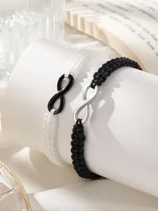 Infinity Symbol Pinky Promise Handmade Adjustable Couple Bracelet, Adjustable Slider Bracelets, suitable for couples daily wear and dating, Valentine's Day gift, the perfect gift for your other half, gift for her.