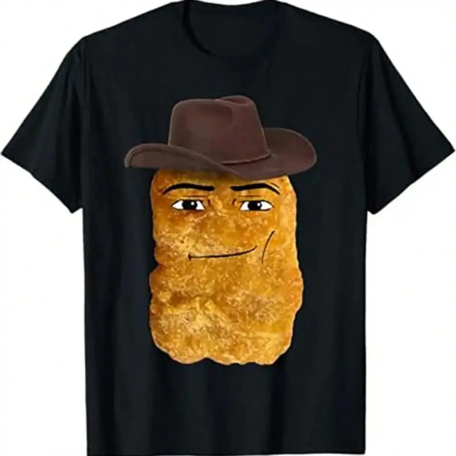 Cowboy Chicken Nugget Meme T Shirt Black