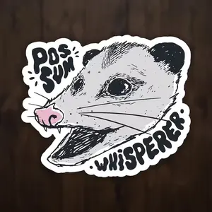 Possum Whisperer Sticker Funny Opossum Vinyl