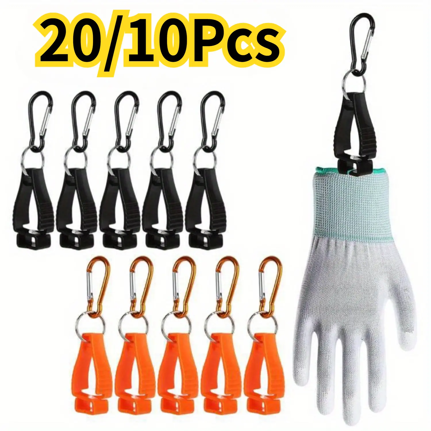 20/10Pcs Glove Grabber Clip Holder Work Safety: Construction Worker for Glasses Helmets Gloves Holder Clip Glove Hanging Buckle Accessory - Home Improvement.