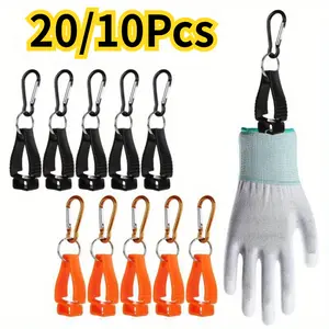 20/10Pcs Glove Grabber Clip Holder Work Safety: Construction Worker for Glasses Helmets Gloves Holder Clip Glove Hanging Buckle Accessory - Home Improvement.