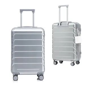 28Inch ABS+PC Hard Shell checked  Luggage Travel  suitcase  - Scratch Resistant Surface Four Multi-Directional Wheels, With Combination Lock (28in+Side Hooks,20in without Side Hooks)