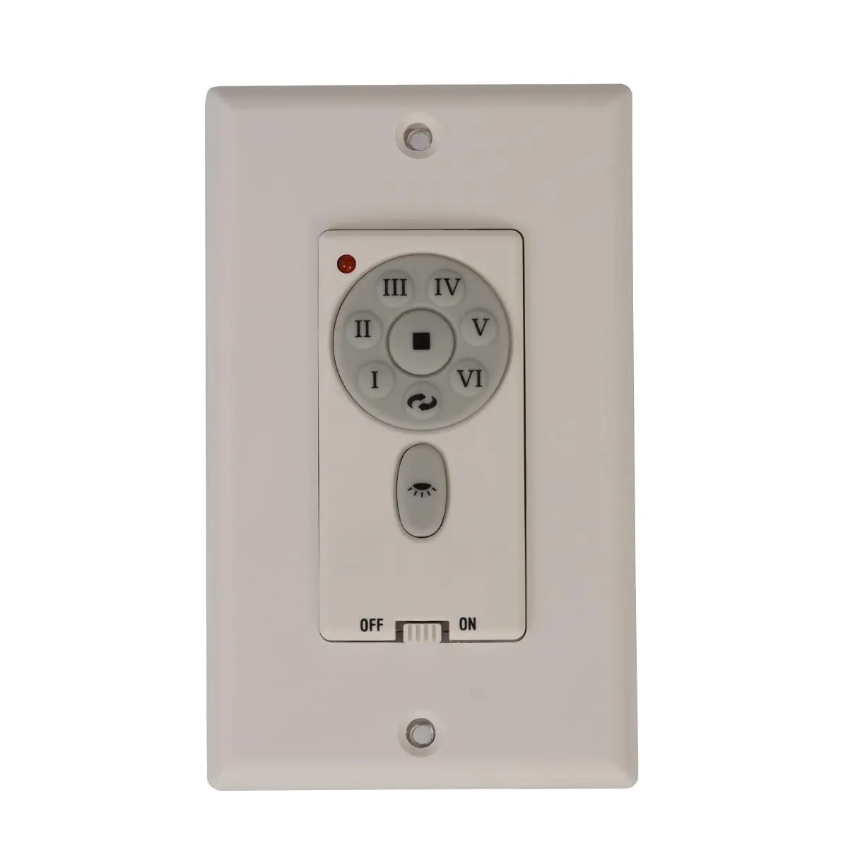 Lucci Air 6-Speed DC Wall Mounted Transmitter, 16Bit Fan Control for Climate Radar Viceroy Type A - 1.77in Deep, 4.5in High, Includes Reverse Function