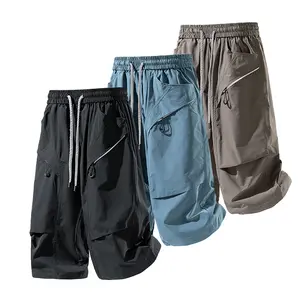 3-Pack Men's Summer Casual Outdoor Cargo Shorts - Quick-Dry Lightweight Fabric, Athletic Relaxed Fit with Utility Pockets, Elastic Waistband for Comfort, Perfect for Hiking, Gym & Daily Streetwear Style, Menswear, tiktokshopspringglowup, summervibe father