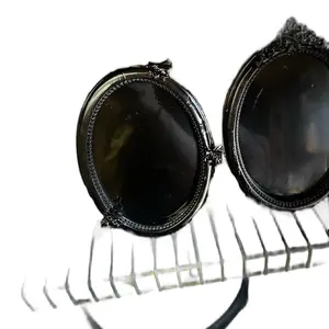 Small scrying mirror Decor divination black Minimalist Elegant Reflective Decoration creativeirregularshapedmirror