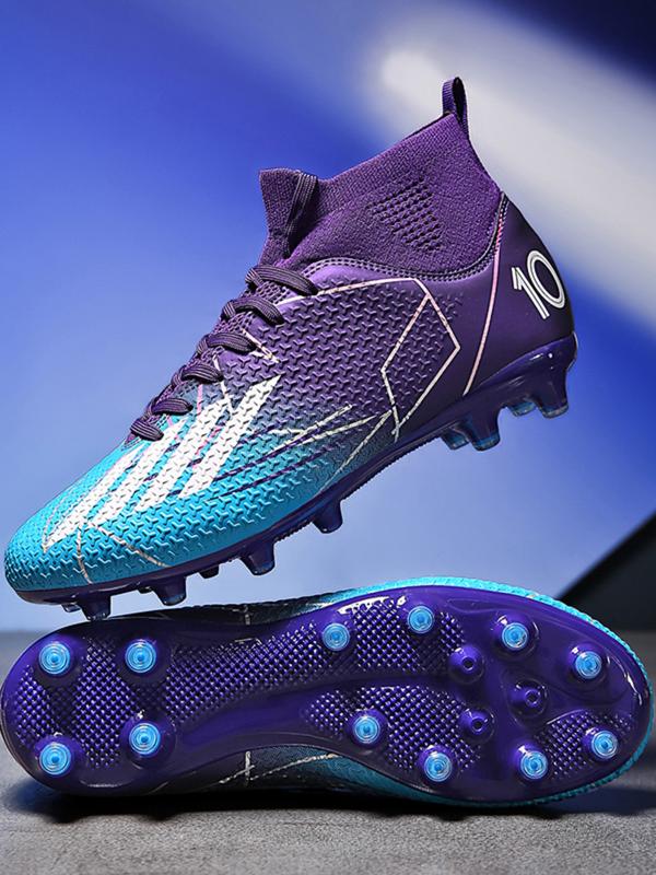 Men's Sports Football Shoes, Sports Lace Up Soccer Shoes, Football Cleats, Training Shoes for All Seasons, Football Field Boots