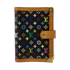 Pre-owned Louis Vuitton Canvas Small Leather Goods Monogram Multicolore Agenda PM Cover