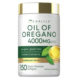HOT! Carlyle Oregano Oil Supplement | 150 Softgel Capsules | Contains Carvacrol | Non-GMO & Gluten Free Formula - BLACK FRIDAY SALE 51%
