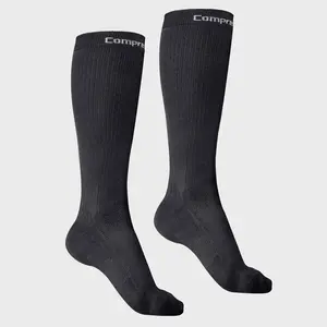 Knee-High Compression Stockings for Adults, 30-40 mmHg Thermal Nylon Socks for Athletic Recovery with Arch Support