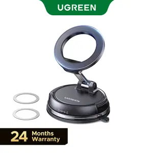 UGREEN Car Phone Mount for MagSafe [22xN55 & 80 LBS] Magnetic Phone Holder Vacuum Suction with 360°Rotatable Dashboard Windshield Compatible with iPhone 17 16 15 14 13 12 Plus Pro Max Series，TikTokShopSpringGlowUp,Greenish