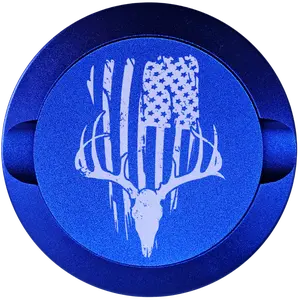 Buck Skull With Flag-My Tyn Co. Custom Aluminum ZYN Tyns for ZYN Pouches Waterproof and Airtight, 2 Compartments!