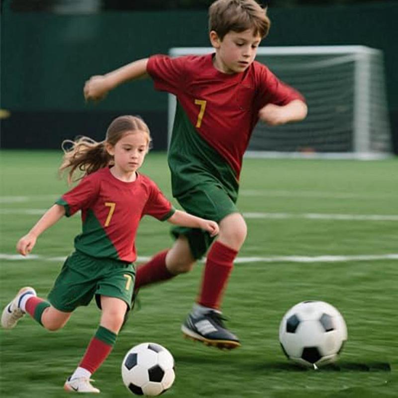 Portugal Soccer Legend #7 Jersey Fan Kids Unisex Jersey/Shorts Youth Sizes For 4-13 Years Trainnng Uniforms for Children Portugal Soccer Legend #7 Jersey Fan Kids Unisex Jersey/Shorts Youth Sizes For 4-13 Years Trainnng Uniforms for Children
