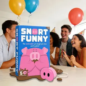 Snort Fun Card Game, Christmas Party Essential, Pig Nose Prop Included, Pure Adult Humor Experience, Perfect for Festive Gatherings