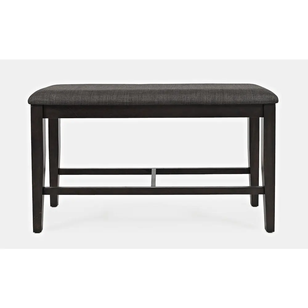 42-in Industrial Upholstered Counter Height Bench - Jofran American Rustics Fabric, Straight Leg, Distressed, Padded Seat, Space-Saving Seated Dining Room Furniture