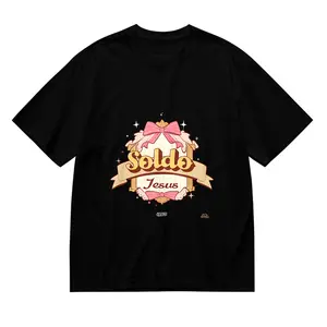 Men's Black T-Shirt Heavyweight 6.1oz 100% Cotton Classic Fit Short Sleeve Tagless Crew Neck Bow,ribbon,banner Double-Stitched Hem & Reinforced Shoulders Menswear Top