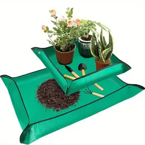 PE Plant Repotting Mat Waterproof Transplanting Mat Indoor Succulent Potting Mat Portable Gardening Mat (26.8" x 26.8") Matting Garden Accessories