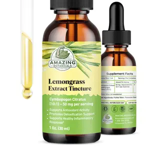 Amazing Botanicals Lemongrass Tincture – Organic Cymbopogon Citratus Extract Liquid – Natural Herbal Supplement for Wellness – 30ml (1oz)