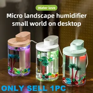 New Mini Landscape Aroma Diffuser, Home Humidifier, Humidifier For Home, Desktop Humidifier, Essential Oil Diffuser, Aromatherapy Humidifier, Cold Mist Humidifier, Usb Powered Humidifier, Usb Humidifier Machine, Power Protection, Perfect Gift