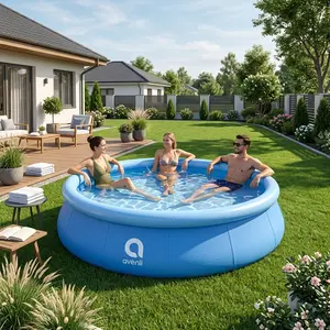 2.4mJ9276955024Thickened inflatable swimming pool for home use, adults, large families, outdoor yards, foldable