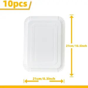white rectangular light paper trays, suitable for Christmas, Eid al Fitr, holidays