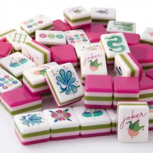 4-layer Acrylic American Mahjong Tiles Set 4-layer 160pcs Acrylic Mahjong Tiles Modern Style Tiles for Entertainment