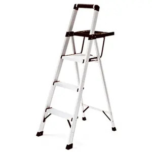 3 Step Aluminum Lightweight Step Stool, 250 lbs, Aluminum Step Ladder